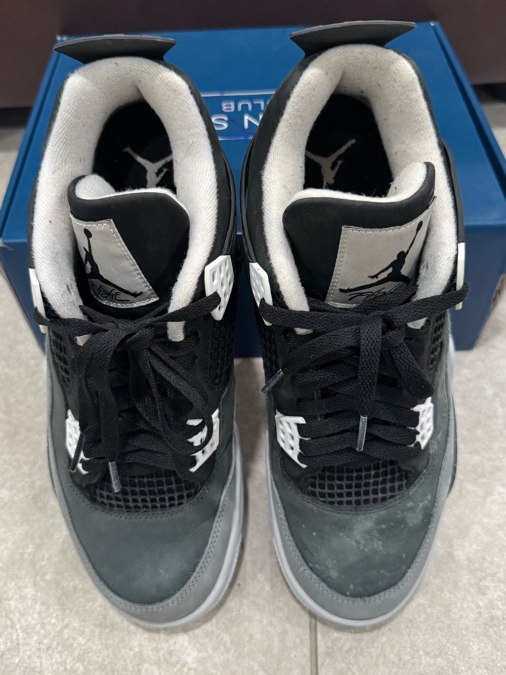 Size 11- Jordan 4 Retro 2024 Fear Black/White/Gray Men's Sneaker FQ8138-002 - Picture 6 of 7